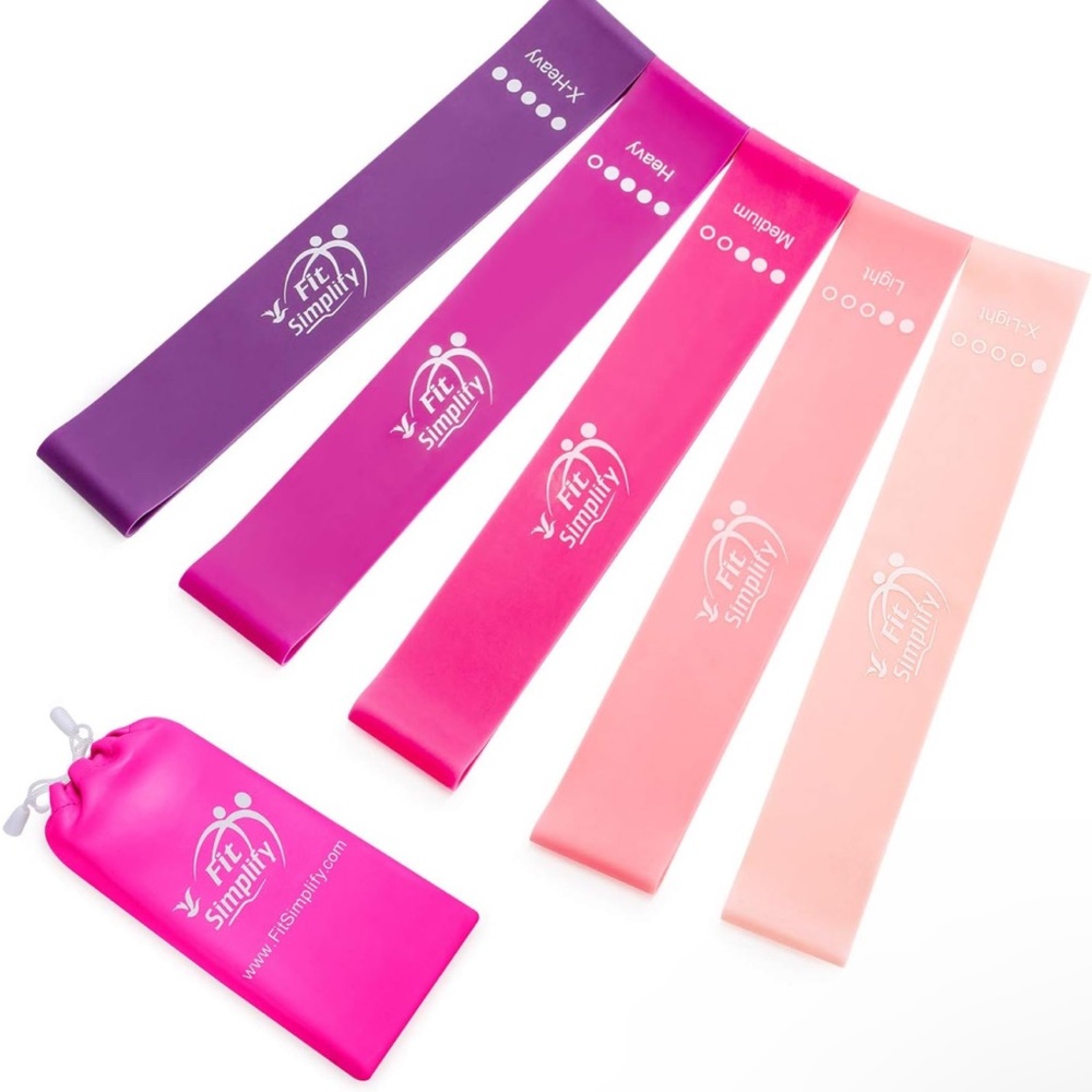 New 5 pcs Fit Simplify Resistance Loop Exercise Bands